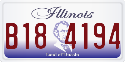IL license plate B184194