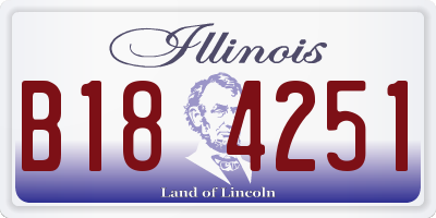 IL license plate B184251