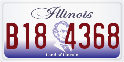 IL license plate B184368