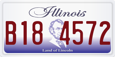 IL license plate B184572