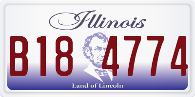 IL license plate B184774