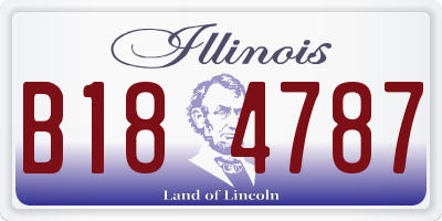 IL license plate B184787