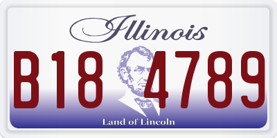 IL license plate B184789