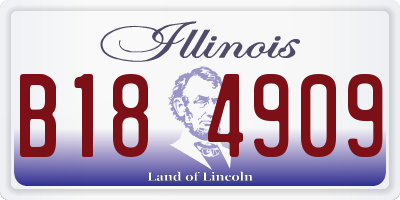 IL license plate B184909