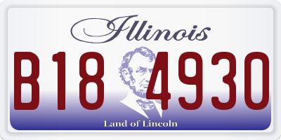 IL license plate B184930