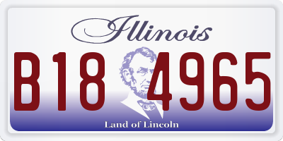 IL license plate B184965