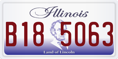 IL license plate B185063