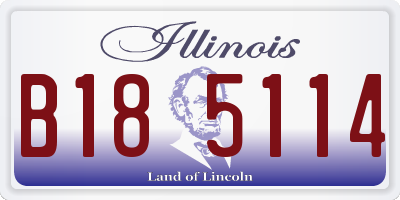 IL license plate B185114
