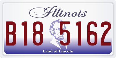 IL license plate B185162