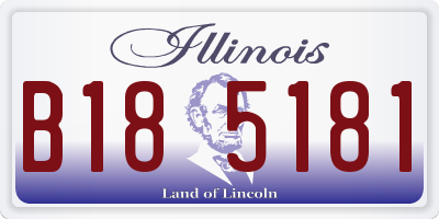 IL license plate B185181