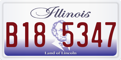 IL license plate B185347