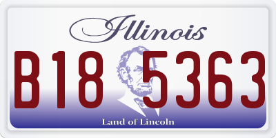 IL license plate B185363
