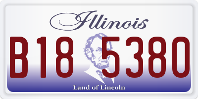 IL license plate B185380