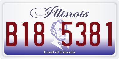 IL license plate B185381