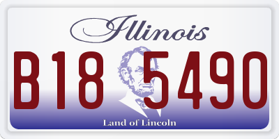 IL license plate B185490