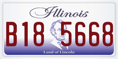 IL license plate B185668