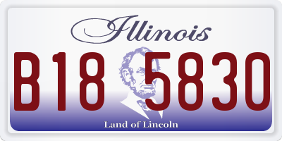 IL license plate B185830