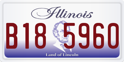 IL license plate B185960