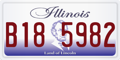 IL license plate B185982