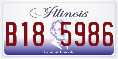 IL license plate B185986