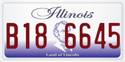 IL license plate B186645