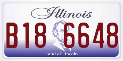 IL license plate B186648