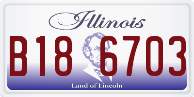 IL license plate B186703