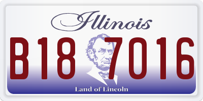 IL license plate B187016