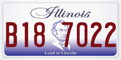 IL license plate B187022