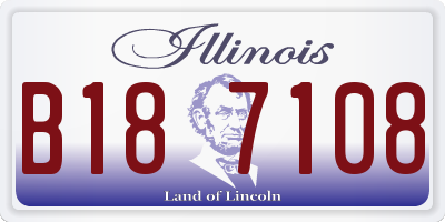 IL license plate B187108
