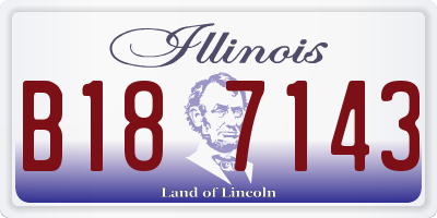 IL license plate B187143
