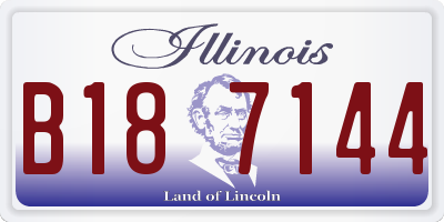 IL license plate B187144