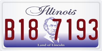 IL license plate B187193