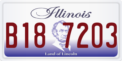 IL license plate B187203