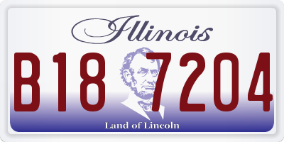 IL license plate B187204