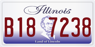 IL license plate B187238