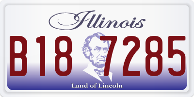 IL license plate B187285