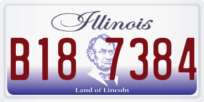 IL license plate B187384