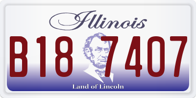 IL license plate B187407
