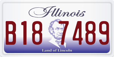 IL license plate B187489