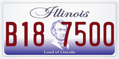 IL license plate B187500