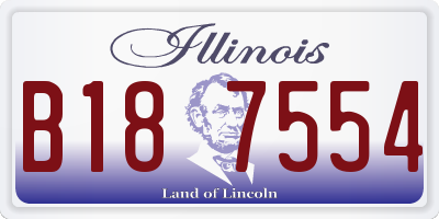 IL license plate B187554