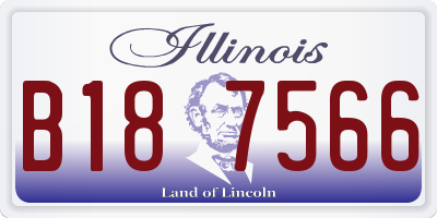 IL license plate B187566