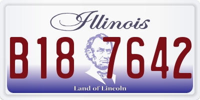 IL license plate B187642