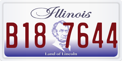 IL license plate B187644