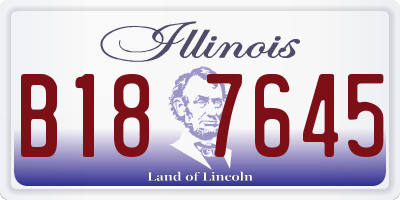 IL license plate B187645