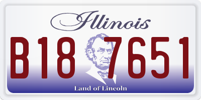 IL license plate B187651