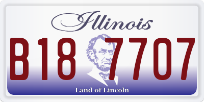 IL license plate B187707