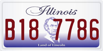 IL license plate B187786