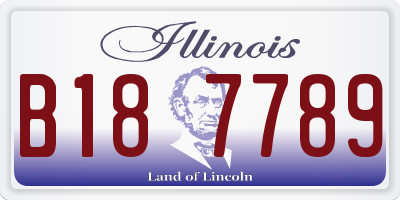 IL license plate B187789